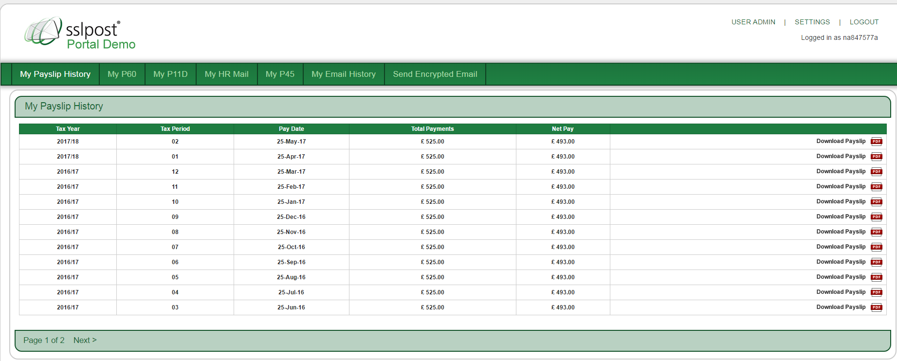 Secure epayslips portal user guide access your secure documents
